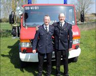 Neuer und bisheriger Wehrführer