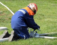 Die Jugendwehr der FFw Breitenfelde bei der Löschübung