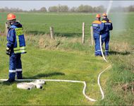 Die Jugendwehr der FFw Breitenfelde bei der Löschübung